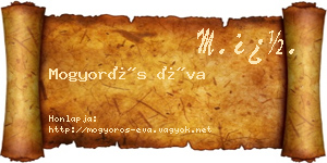 Mogyorós Éva névjegykártya