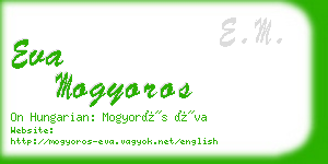 eva mogyoros business card